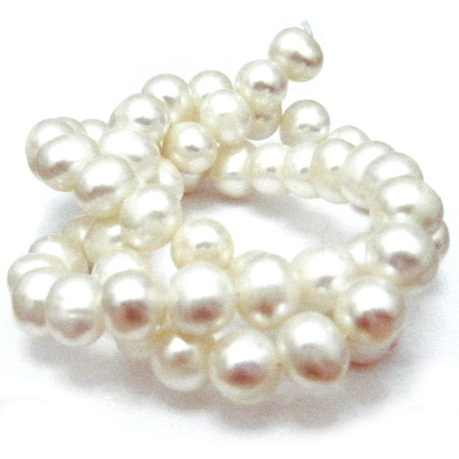 White 7-8mm Round Pearls